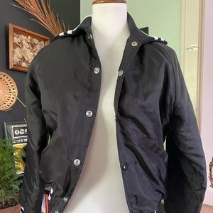 Vintage JBS Apparel Black Nylon Bomber Sz S